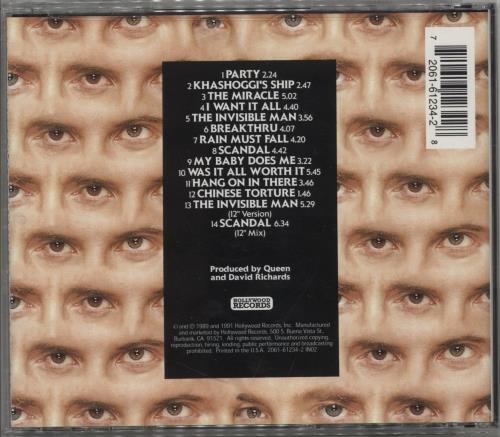 Queen The Miracle CD album (CDLP) US QUECDTH868271