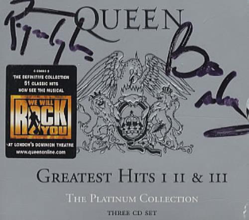 Queen The Platinum Collection - Autographed 3-CD album set (Triple CD) UK QUE3CTH302932