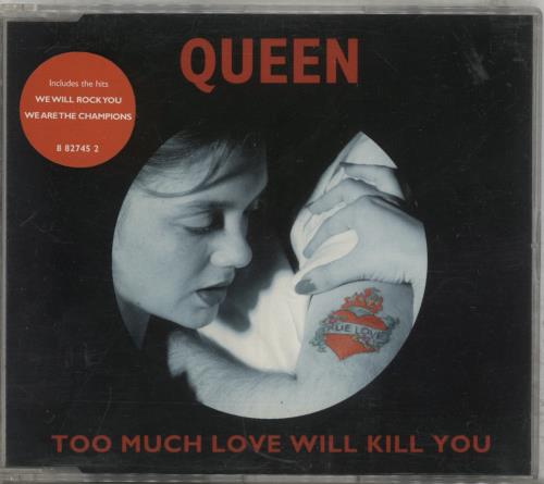 Queen Too Much Love Will Kill You - Hype Sticker CD single (CD5 / 5") UK QUEC5TO880954