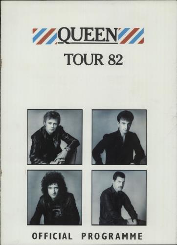 Queen Tour 82 tour programme UK QUETRTO19366