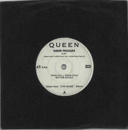Queen Under Pressure - Live 7" vinyl single (7 inch record / 45) UK QUE07UN142748