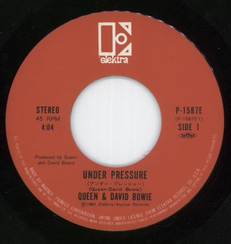 Queen Under Pressure 7" vinyl single (7 inch record / 45) Japanese QUE07UN63230