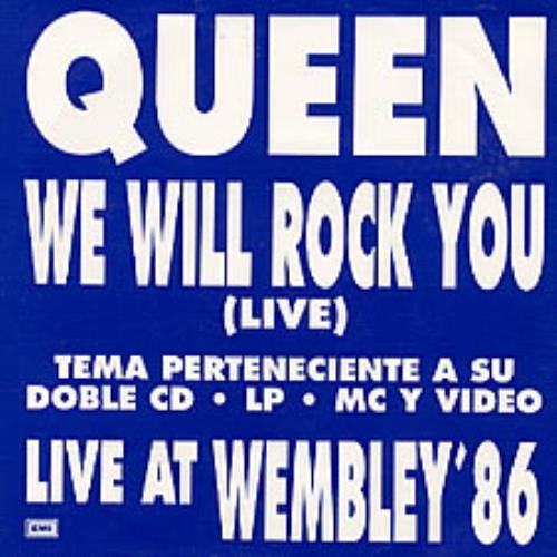 Queen We Will Rock You 7" vinyl single (7 inch record / 45) Spanish QUE07WE16163