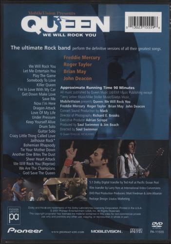 Queen We Will Rock You DVD US QUEDDWE875582