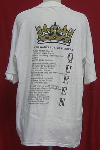 Queen Who Wants To Live Forever t-shirt UK QUETSWH409356