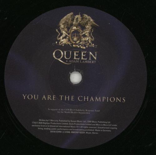 Queen You Are The Champions 7" vinyl single (7 inch record / 45) UK QUE07YO865686
