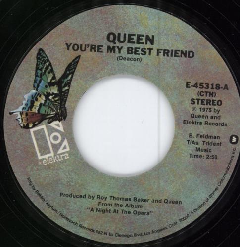 Queen You're My Best Friend - CTH 7" vinyl single (7 inch record / 45) US QUE07YO784597