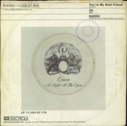 Queen You're My Best Friend - WOC 7" vinyl single (7 inch record / 45) German QUE07YO466473