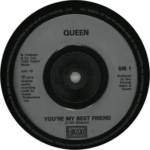 Queen You're My Best Friend 7" vinyl single (7 inch record / 45) UK QUE07YO660673