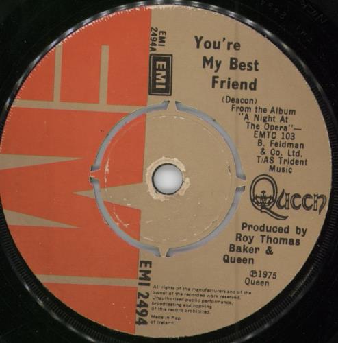 Queen You're My Best Friend 7" vinyl single (7 inch record / 45) Irish QUE07YO784616