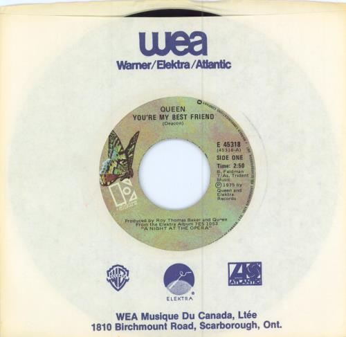 Queen You're My Best Friend 7" vinyl single (7 inch record / 45) Canadian QUE07YO784933