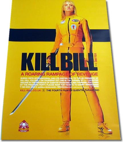 Quentin Tarantino Kill Bill Volume 1 poster UK QUNPOKI410326
