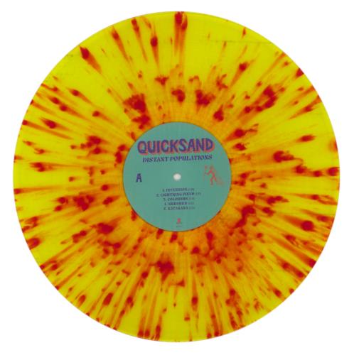 Quicksand Distant Populations - Yellow with Red Splatter Vinyl vinyl LP album (LP record) UK QU3LPDI863796