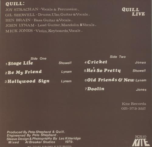 Quill Live vinyl LP album (LP record) UK QILLPLI876697