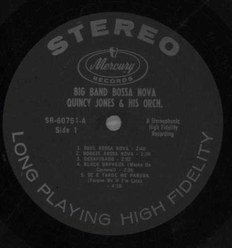 Quincy Jones Big Band Bossa Nova vinyl LP album (LP record) US QUJLPBI857582