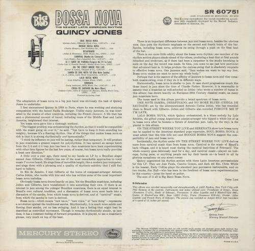 Quincy Jones Big Band Bossa Nova vinyl LP album (LP record) US QUJLPBI857582