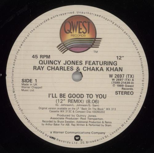 Quincy Jones I'll Be Good To You 12" vinyl single (12 inch record / Maxi-single) UK QUJ12IL24070