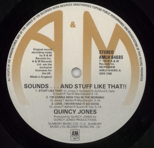 Quincy Jones Sounds... And Stuff Like That! vinyl LP album (LP record) UK QUJLPSO493657