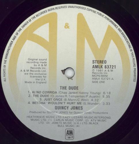 Quincy Jones The Dude vinyl LP album (LP record) UK QUJLPTH240658