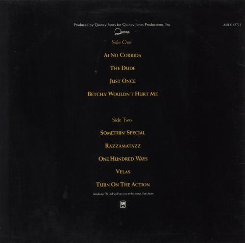 Quincy Jones The Dude vinyl LP album (LP record) UK QUJLPTH240658