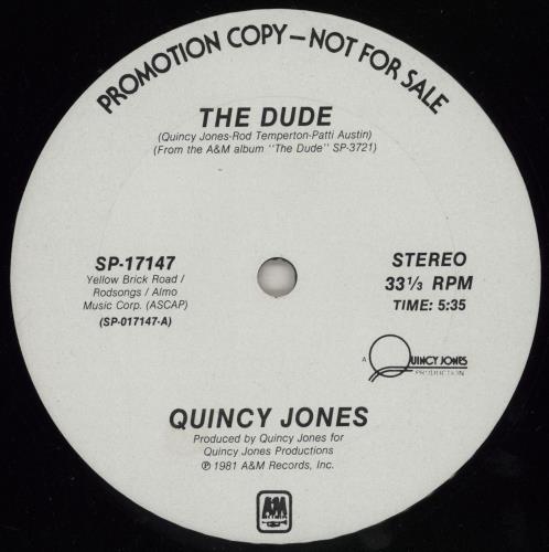 Quincy Jones The Dude 12" vinyl single (12 inch record / Maxi-single) US QUJ12TH757053
