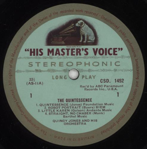 Quincy Jones The Quintessence vinyl LP album (LP record) UK QUJLPTH851082