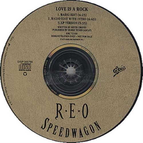 R.E.O. Speedwagon Love Is A Rock CD single (CD5 / 5") US REOC5LO175362