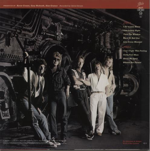 R.E.O. Speedwagon Wheels Are Turnin' vinyl LP album (LP record) Dutch REOLPWH752804