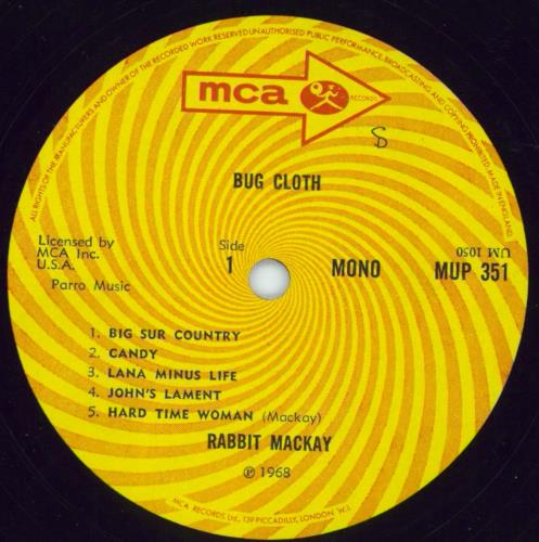 Rabbit Mackay Bug Cloth vinyl LP album (LP record) UK 4RMLPBU794038