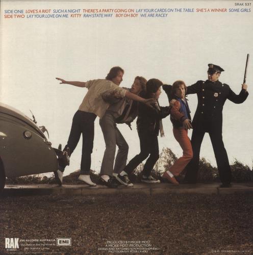 Racey Smash And Grab Australian vinyl LP album (LP record) (860286)