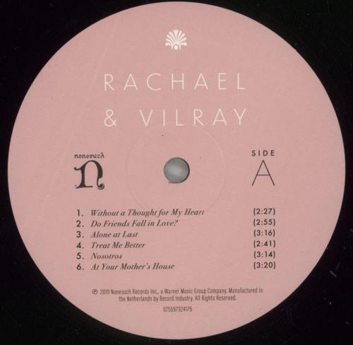 Rachael & Vilray Rachael & Vilray vinyl LP album (LP record) UK 82CLPRA880968