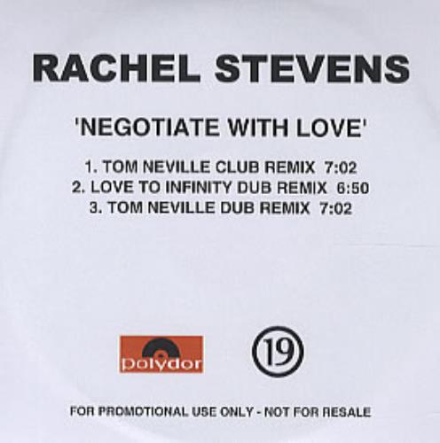 Rachel Stevens Negotiate With Love CD-R acetate UK R.SCRNE321659