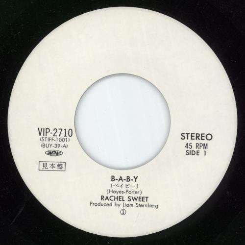Rachel Sweet B-A-B-Y - Promo 7" vinyl single (7 inch record / 45) Japanese RS107BA870829