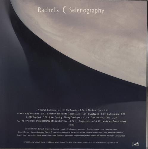 Rachel's Selenography 2-LP vinyl record set (Double LP Album) US YCD2LSE687687