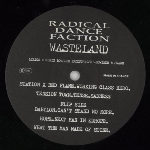 Radical Dance Faction Wasteland vinyl LP album (LP record) UK YDHLPWA773178