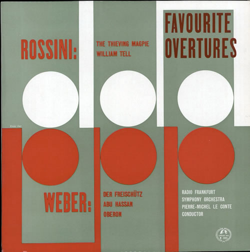 Radio Frankfurt Symphony Orchestra Favourite Overtures By Rossini And Weber vinyl LP album (LP record) UK YGDLPFA565336