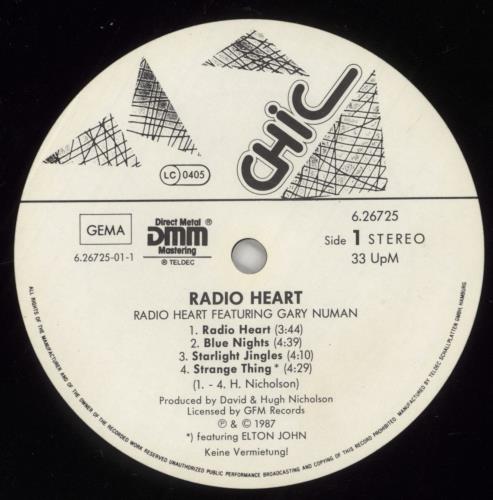 Radio Heart Radio Heart vinyl LP album (LP record) German 4FJLPRA860462