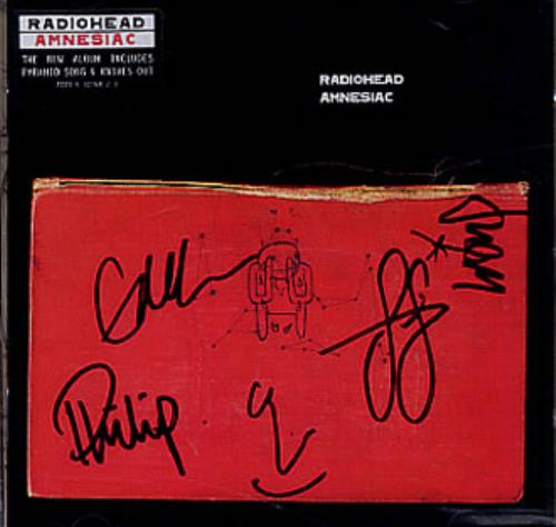 Radiohead Amnesiac - Fully Autographed! CD album (CDLP) UK R-HCDAM333518