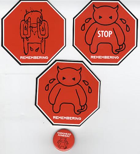 Radiohead Amnesiac - Stickers & Badge memorabilia US R-HMMAM320234