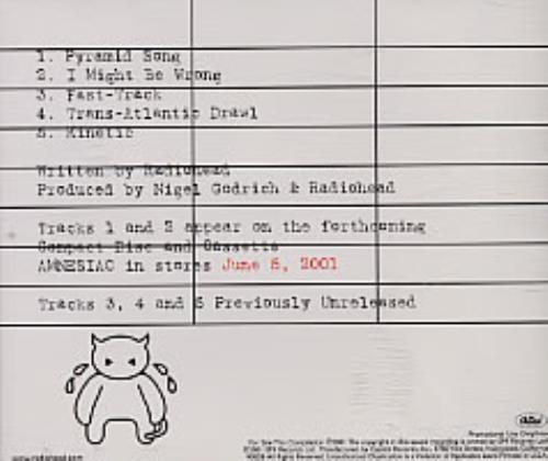 Radiohead Amnesiac College EP CD single (CD5 / 5") US R-HC5AM198084