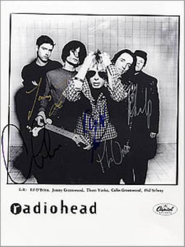 Radiohead Autographed Photo photograph UK R-HPHAU276717