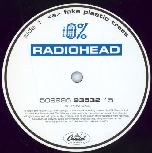 Radiohead Fake Plastic Trees 12" vinyl single (12 inch record / Maxi-single) US R-H12FA797945