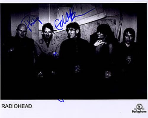 Radiohead Fully Autographed Publicity Photograph photograph UK R-HPHFU266669