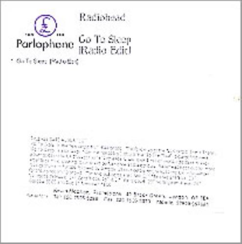Radiohead Go To Sleep Radio Edit CD-R acetate UK R-HCRGO255539