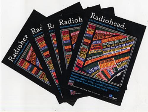 Radiohead Hail To The Thief handbill US R-HHBHA280288