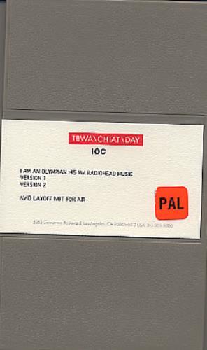 Radiohead I Am An Olympian Off-Line Version video (VHS or PAL or NTSC) US R-HVIIA262001