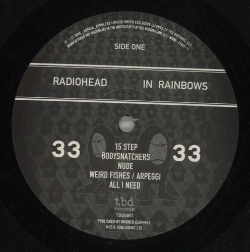 Radiohead In Rainbows vinyl LP album (LP record) US R-HLPIN431091