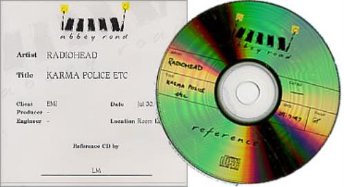 Radiohead Karma Police CD-R acetate UK R-HCRKA96697