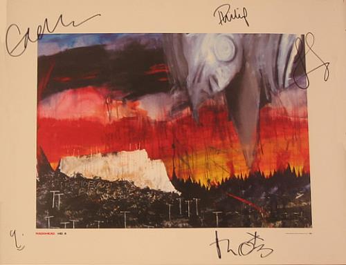 Radiohead Kid A - Autographed Lithograph! artwork US R-HARKI384674