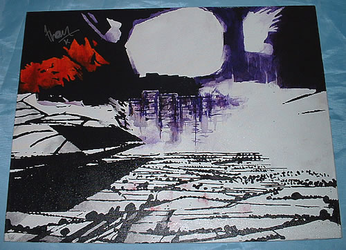 Radiohead Kid A Landscape Original Painting artwork UK R-HARKI327582